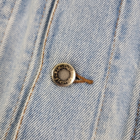 Vtg 90s Wrangler Western Trucker Denim Jean Jacket Mens XL Button Up - Picture 5 of 12